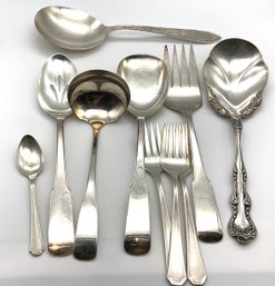 Lot M53- Silver Plate Lot Of Serving Utensils Lot Of 10