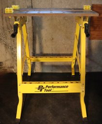Lot 292- Performance Tool Foldable Portable Workbench And Vice