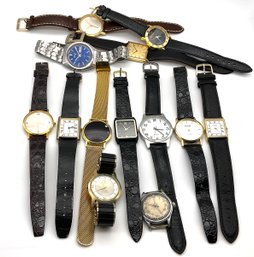 Lot M9- Mens Watch Collection 13 Pieces Le Coultre 10k GF Untested