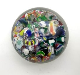 Lot M17- Millefiore Art Glass Paperweight As Is