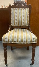 Lot 182- Antique Eastlake Parlor Seat Chair - Nice!