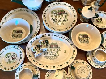 Lot 3- Metlox Poppy Trail Homestead Provincial Dish-ware Set And Extras Lot 32 Pc