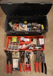 Lot 205- 6 Gun Rivet Tool Set Lot With Many  Accessories In Case - Mostly New