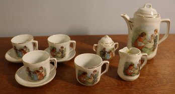 Lot 207CAN - SECOND CHANCE - Victorian Childs Doll Tea Set - 7 Piece - As Is