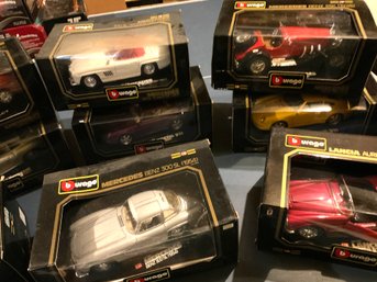 Lot 307A- New In Box Burago 1/18 Scale Die Cast Cars Diamonds Edition Lot Of 9