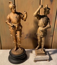 Lot 32- Don Juan & Julius Caesar Pair Of Statues Figures - Metal