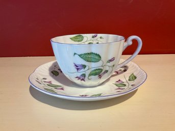Lot 211- Beautiful Shelley Tea Cup And Saucer Campanula