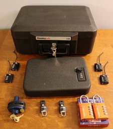 Lot 257- Sentry Safe 1100 - Lock Box - Master Locks & More With Keys