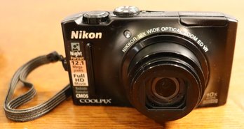 Lot 251- Nikon Coolpix S8100 Digital Camera & Charger - 12.1 MP 10x Optical Zoom