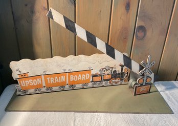 Lot 35- Vintage Advertising Upson Train Board Sheet Rock Advertisement