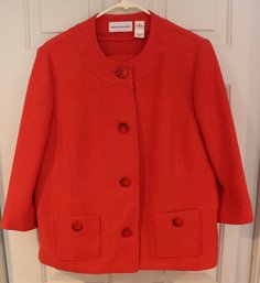 Lot CV19- Alfred Dunner Rust Red Jacket & Pant Set -  Suit Size 12