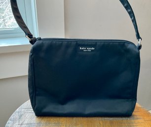 Lot 53- Vintage Authentic Kate Spade Black Nylon Shoulder Bag Purse