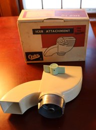 Lot 120- Oster Blue And White Icer - Crushed Ice Maker Attachment Model 433-01 - New In Original Box