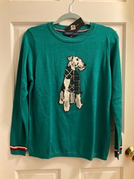 Lot 89- NEW Tommy Hilfiger Schnauzer Dog Sweater Medium Womens