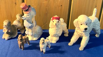 Lot 142- Vintage Ceramic Poodle Dog Puppy Figurine Collection