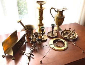 Lot 56A- Vintage Brass Mixed Lot - 14 Pieces