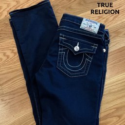 Lot 87- True Religion Dark Denim Jeans Slim Straight 30W Womens 8