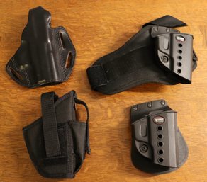 Lot 253CAN - Assorted Gun Holsters Lot Of 4 - Ankle - Clip & Jaypee Leather Holster