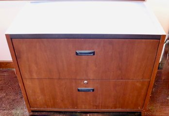 Lot 131A-  Biltrite Furniture Canada Wooden Double Locking Filing Cabinet