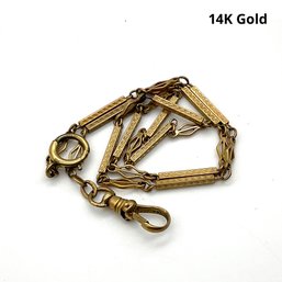 Lot M47- 14K Gold Victorian Pocket Watch Chain Fob