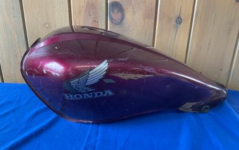 Lot 178- Vintage 1980s Honda Night Hawk Maroon Motorcycle Gas Tank