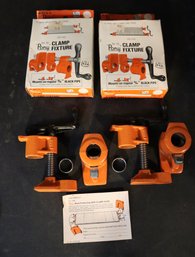 Lot 190- Pair Of Pony 3/4' Black Pipe Bar Clamps - New In Box