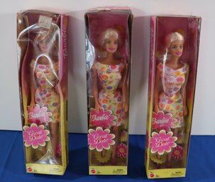 Lot 200- Mattel 'Great Date Barbie Dolls' - NOS - 3 In Lot - 2002