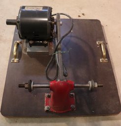 Lot 199- Home Made Motorized Power Grinding Wheel - Craftsman Motor