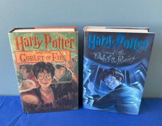Lot 61- Harry Potter Hard Cover Books Lot Of 2 J K Rowling First American Edition
