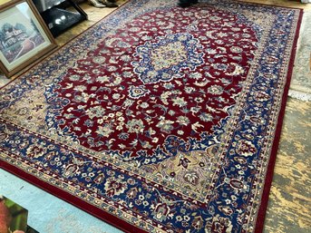 Lot 24 - IKEA Cranberry Red Navy Tan Area Room Rug