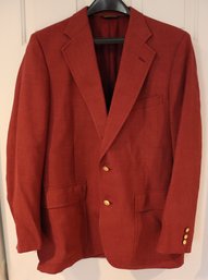 Lot CV14- Palm Beach Puritan Clothing Of Cape Cod  Rust  Men's Suit Coat - Size 42R