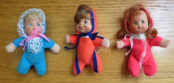 Lot 35CV- 1978 Mattel Collectible Miniature Dolls -  Vintage- Set Of Three