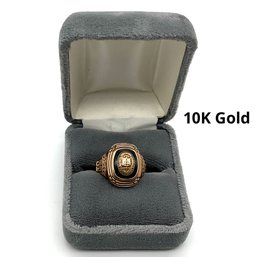Lot M38- 1951 10K Gold Mens Boston High School Class Ring Size 7