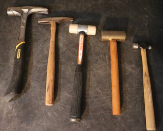 Lot 281- 5 Piece Hammer & Mallet Lot - Stanley - Easco - KD Tools