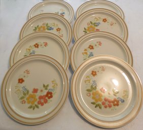 Lot 413- 8 - Sweet Flowers Collection 305 Stoneware Plates - New