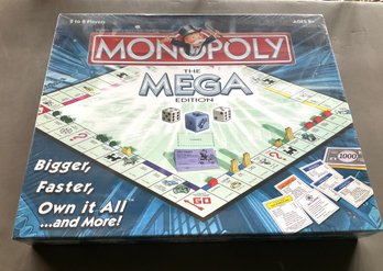 Lot 280- NEW Sealed Monopoly Mega Edition Board Game