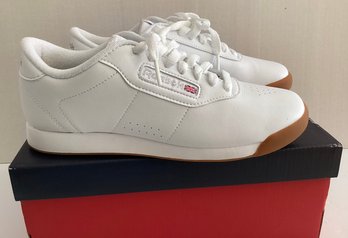 Lot 70RR - Reebok Womens Princess Sneakers New In Box White U.S.A. Size 7.5