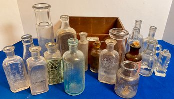 Lot 27- Antique Advertising Bottles - Rexall Drug - Smith Apothecary - Jaundice Bitters - Nice Lot!