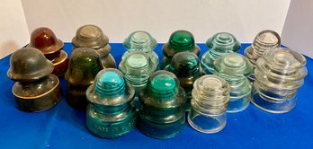 Lot 28- Telephone Pole Insulators - Lot Of 15 - Made In USA
