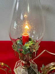 Lot 334SES -  1970s Electric Christmas Lamp Lantern - Small Battery Operated Crystal Candle