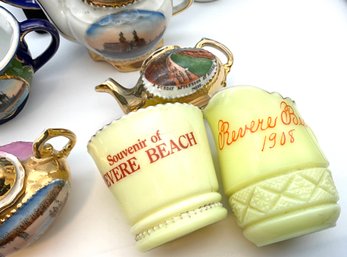 Lot 48- Early 1900s REVERE BEACH Souvenir Collection - Pitchers - Tea Pots - Cups