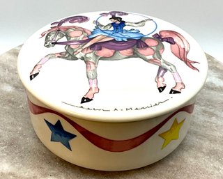Lot 50- Villeroy & Boch Porcelain Le Cirque Trinket Box - 4 Inches