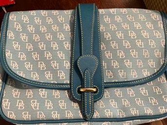 Lot 2SES- New Dooney & Bourke Blue Large Equestrian Purse - Made In USA