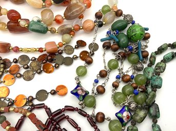 Lot 13SES- Mixed Necklace Lot - 12 - Vintage Nice Beaded Jewelry