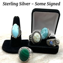 Lot 10- Sterling Silver Rings - Lot Of 5 - Some Signed