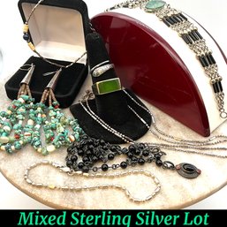 Lot 22- Sterling Turquoise Earring Bracelet Lot