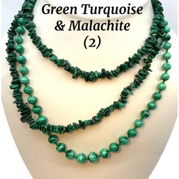 Lot 23- 2 Green Turquoise Necklaces