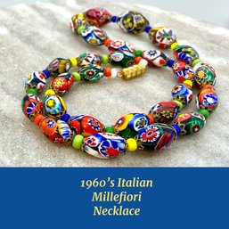 Lot 31- 1960s Italian Millefiori Glass Bead Necklace