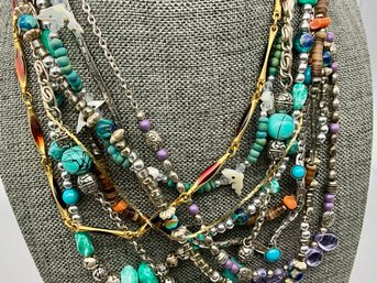 Lot 48- 9 Costume Necklaces - Some Chokers
