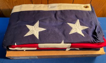 Lot 221- American Made BIG Cotton Flag New In Box